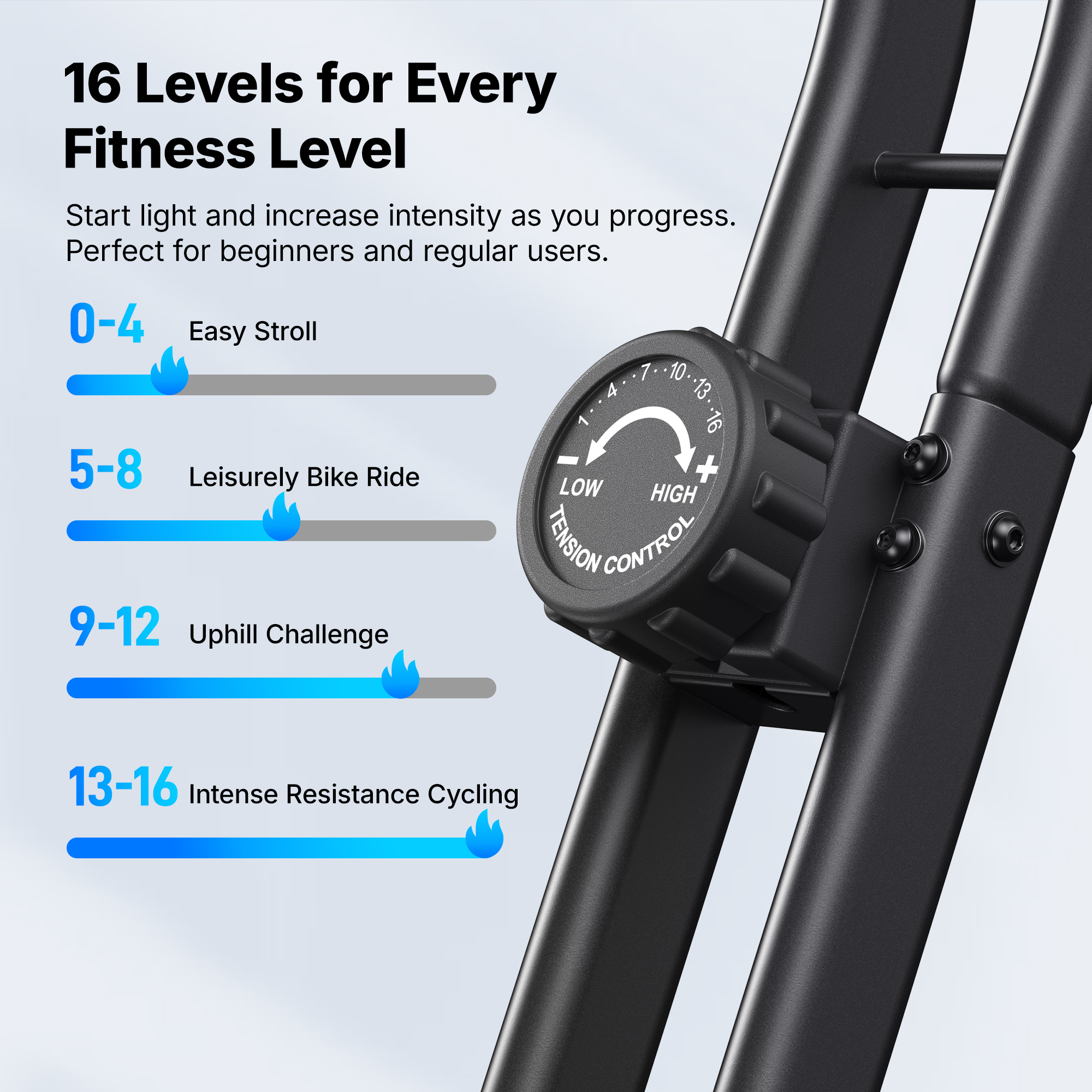 Merach Folding Exercise Bike with LCD Display photo 5