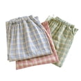 thumbnail image 5 of UYISJ Women's Cotton Pajama Bottoms Lightweight Sleep & Lounge Pants Plaid Sleepwear Long Pj Pants With Pocket Blue XXL, 5 of 6