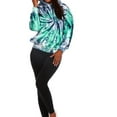 thumbnail image 5 of Pure Essence Tie Dye Long Sleeve Fleece Pullover Hoodie for Women, 5 of 6