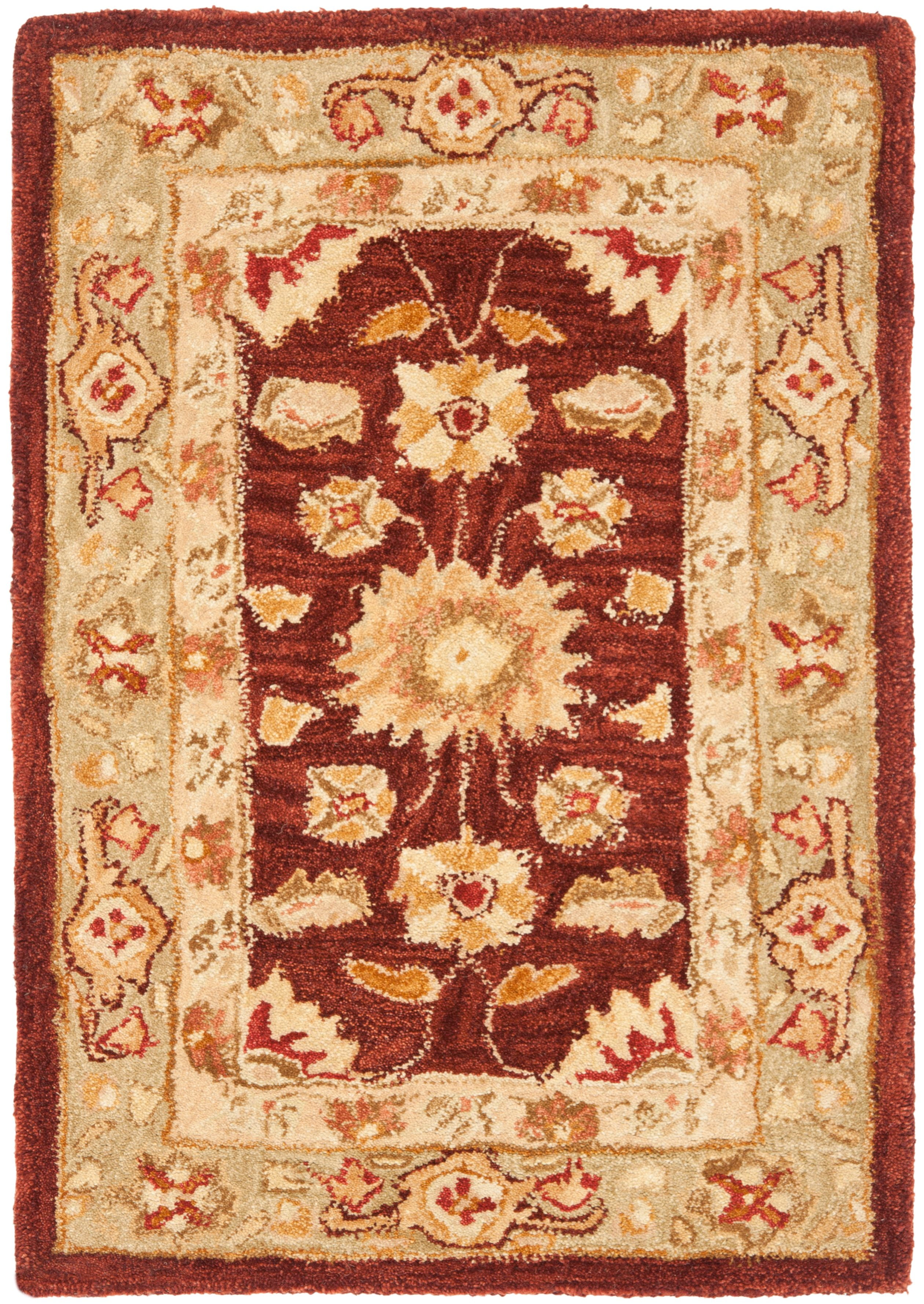 Red 2'3 x 12' Sage Safavieh Anatolia Collection AN556F Handmade Traditional Oriental Premium Wool Runner 