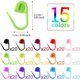thumbnail image 2 of RV 300 clips de pasador, 15 colores de plástico, clips de pasador de bloqueo, contador Wi, 2 of 5