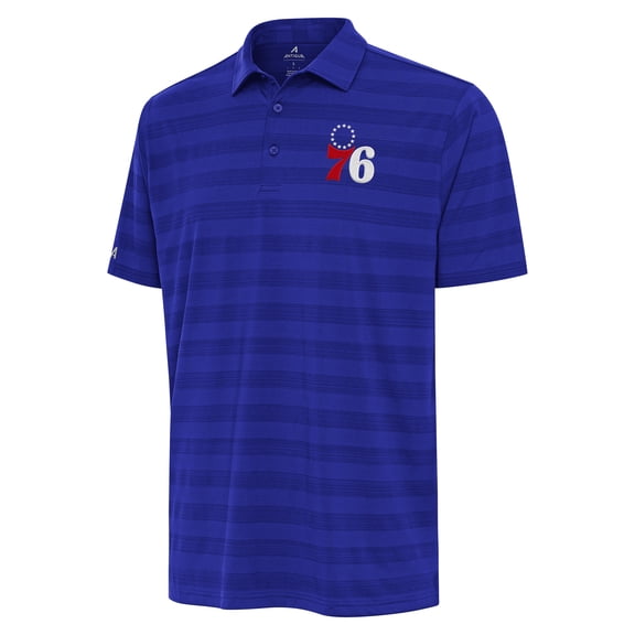 Men's Antigua Royal Philadelphia 76ers Tunnel Polo