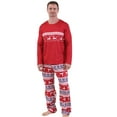 thumbnail image 3 of Family Christmas Pajamas Matching Sets – Long Sleeve Tops and Pants 2 Piece Set with Reindeer Print, Crew Neck Soft and Cozy Holiday Sleepwear for Couples and Families, 3 of 5