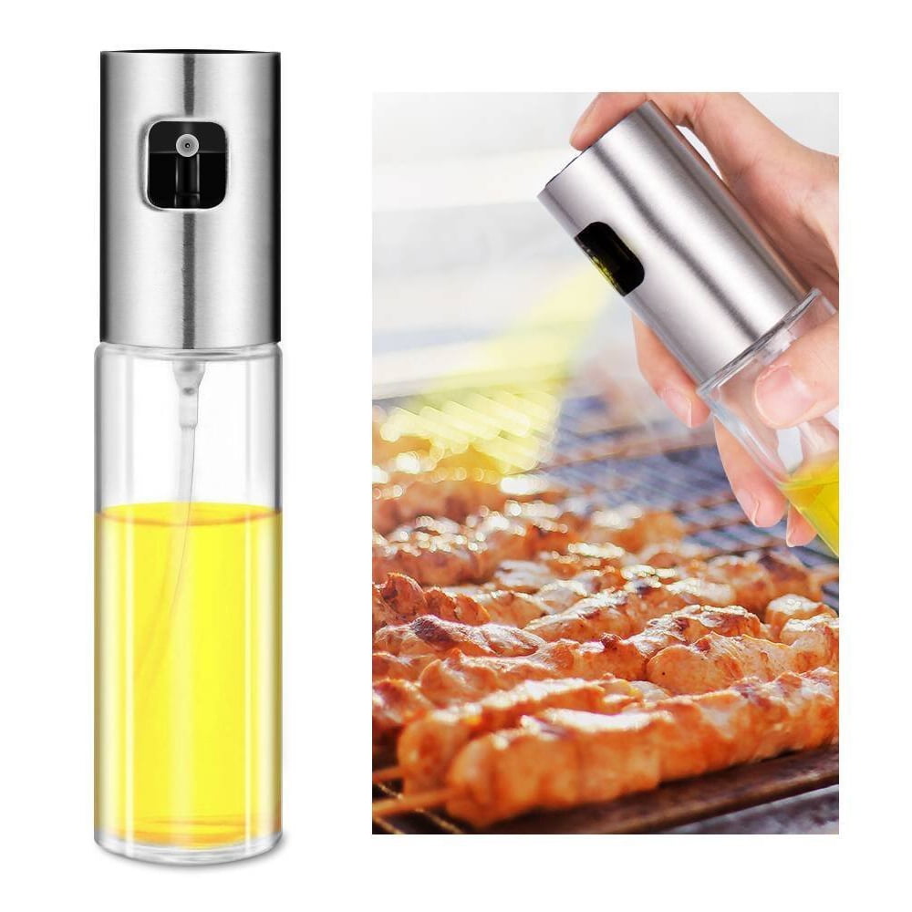 1pcs Oil Sprayer for Cooking Roasting BBQ 100 ml Olive Oil Spray Bottle Kitchen Baking Oil Spray Bottle Versatile Glass for Salad