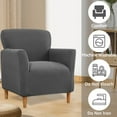 thumbnail image 4 of Zrodlmo 1-Piece Stretch Sofa Cover Armchair Slipcover Non Slip Couch Cover Furniture Protector, Gray, 4 of 10