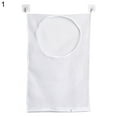 thumbnail image 2 of Walbest 1pc Laundry Bag with Trace-less Hanger, Mesh Wall Mounted Large Capacity Saves Space Hanging Laundry Hamper for Clothes, 2 of 7