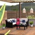 thumbnail image 2 of RST Brands Deco 4-piece Wicker and Fabric Sectional and Table Set in Ink/White, 2 of 5