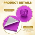 thumbnail image 3 of 4x4 Inch Foil Candy Wrappers, Square Fine Grid Aluminium Foil Candy Wrapping Paper Light Purple, 100 Pcs, 3 of 7