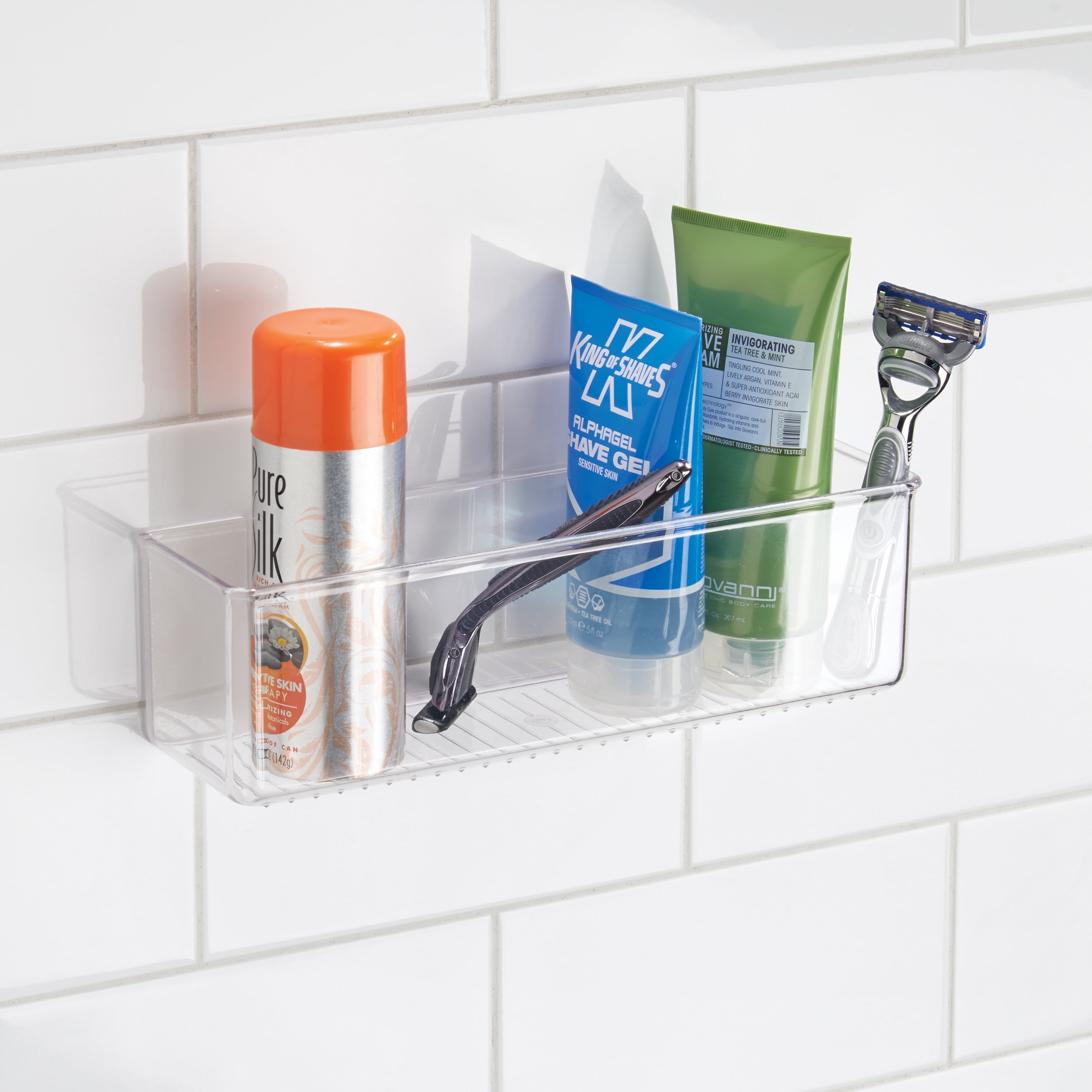 iDesign Adhesive Organizer Bin - Damage-Free Hanging for Kitchen, Bathroom, Office, Bedroom, and Craft Room
