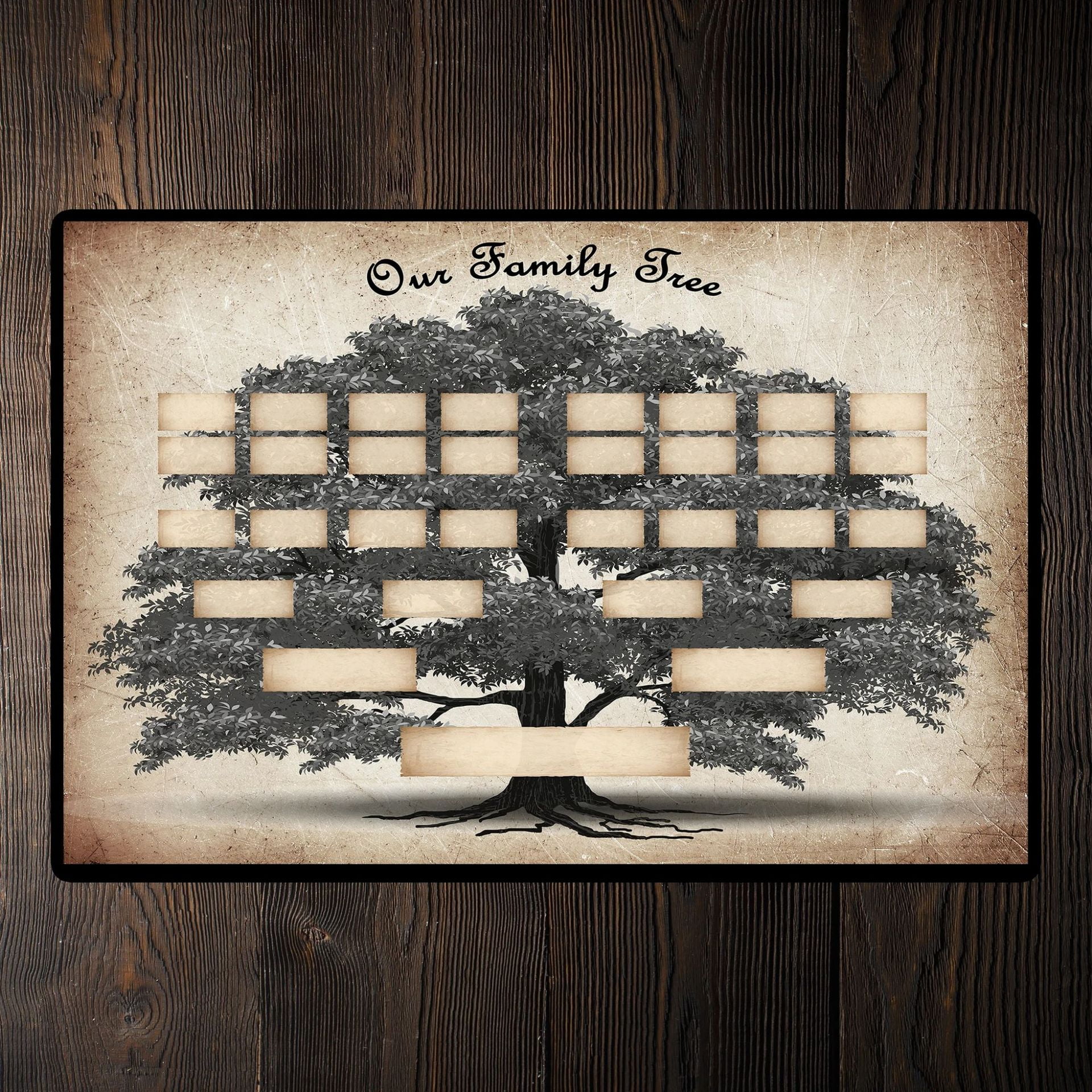 NIUREDLTD Home Decoration Family Tree Charts To Fill In Fillable Genealogy  Charts Blank Family Tree Family Tree Charts Poster Geneology Charts Fill In