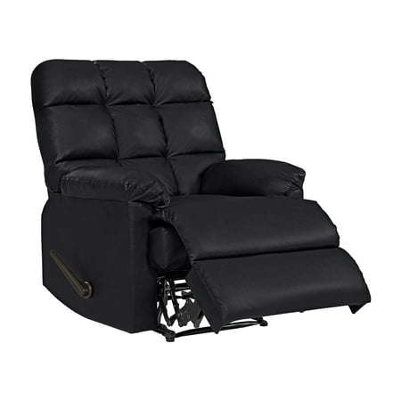 Homesvale Renu Black Leather Wall Hugger Recliner Chair