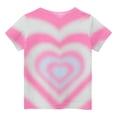thumbnail image 7 of YAYUBA T Shirts for Girls Graphic T-Shirts Round Neck Back To School T Shirt Fashion Casual Holiday Shirts Preppy Little Girls Clothes, 6-7 Years, Hot Pink, 7 of 7