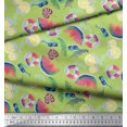 thumbnail image 2 of Soimoi Poly Georgette Fabric Fruits,Swim Ring & Goggles Summer Designs Print Fabric by Yard 42 Inch Wide, 2 of 3