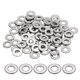 thumbnail image 1 of Arandela Plana M4 para Tornillo, 120Pcs Arandelas de Acero Inoxidable 304 4MM ID x 10MM OD x 1MM Grosor (Tono Plateado), 1 of 6