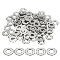 M4 Flat Washer for Screw, 120Pcs 304 Stainless Steel Washers 4MM ID x 10MM OD x 1MM Thick(Silver Tone)