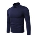 thumbnail image 5 of LNZGNM Men's Base Layer Tops Long Sleeve Mock Neck Slim Fit Thermal Cozy Everyday Shirt Cool Weather Comfort,Navy(M), 5 of 6