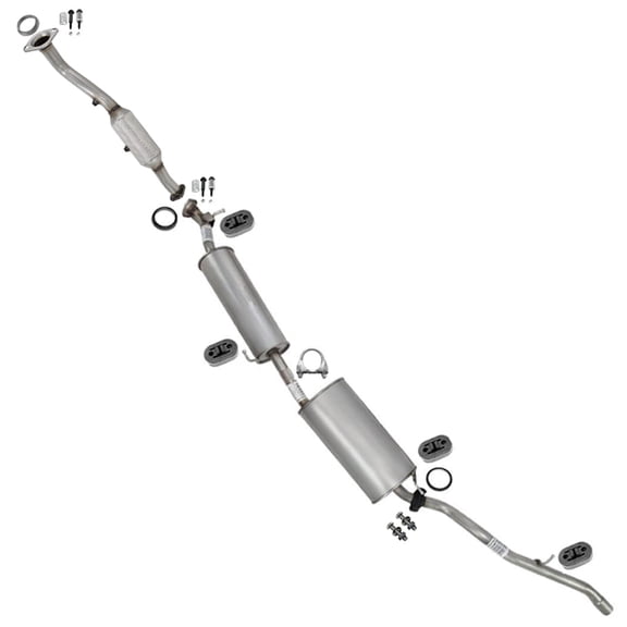 Northeastern Exhaust Catalytic, Muffler Assembly & Tail Pipe with Hangers Fits 2003-2011 Honda Element 2.4L - Direct Fit EPA-Approved | Stainless Steel Complete System