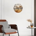 thumbnail image 2 of 12 Inch Wall Clock Battery Operated Silent Clock Decorative for Office, Kitchen, Outdoor, Living Room，Fall White Fall Birch Trees with Autumn Leaves Growth Style, 2 of 4