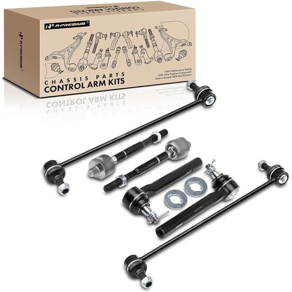 A-Premium Set of 6 Front Inner Outer Tie Rod End Front Sway Bar Link Compatible with Honda Odyssey 2005 2006 2007 2008 2009 2010