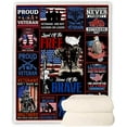 thumbnail image 4 of Veterans Day Gifts Blanket Throw,Ameican Blanket,Veteran Gifts for Men,Proud Patriotic Veterans Gifts Sofa Couch Beds Ameican Patriotic Decor Christmas 50" x 60", 4 of 6
