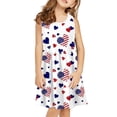 thumbnail image 3 of Byoo Sleeveless Dress for Toddler Girl Independent Day Star Stripes Prints Party Dress 4th of July Lightweight Soft Beach Dresses ，3-4 T, 3 of 3