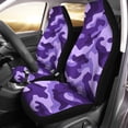 thumbnail image 2 of FMSHPON Set of 2 Car Seat Covers Camo Camouflage Purple Monochrome Abstract Color Universal Auto Front Seats Protector Fits for Car,SUV Sedan,Truck, 2 of 5