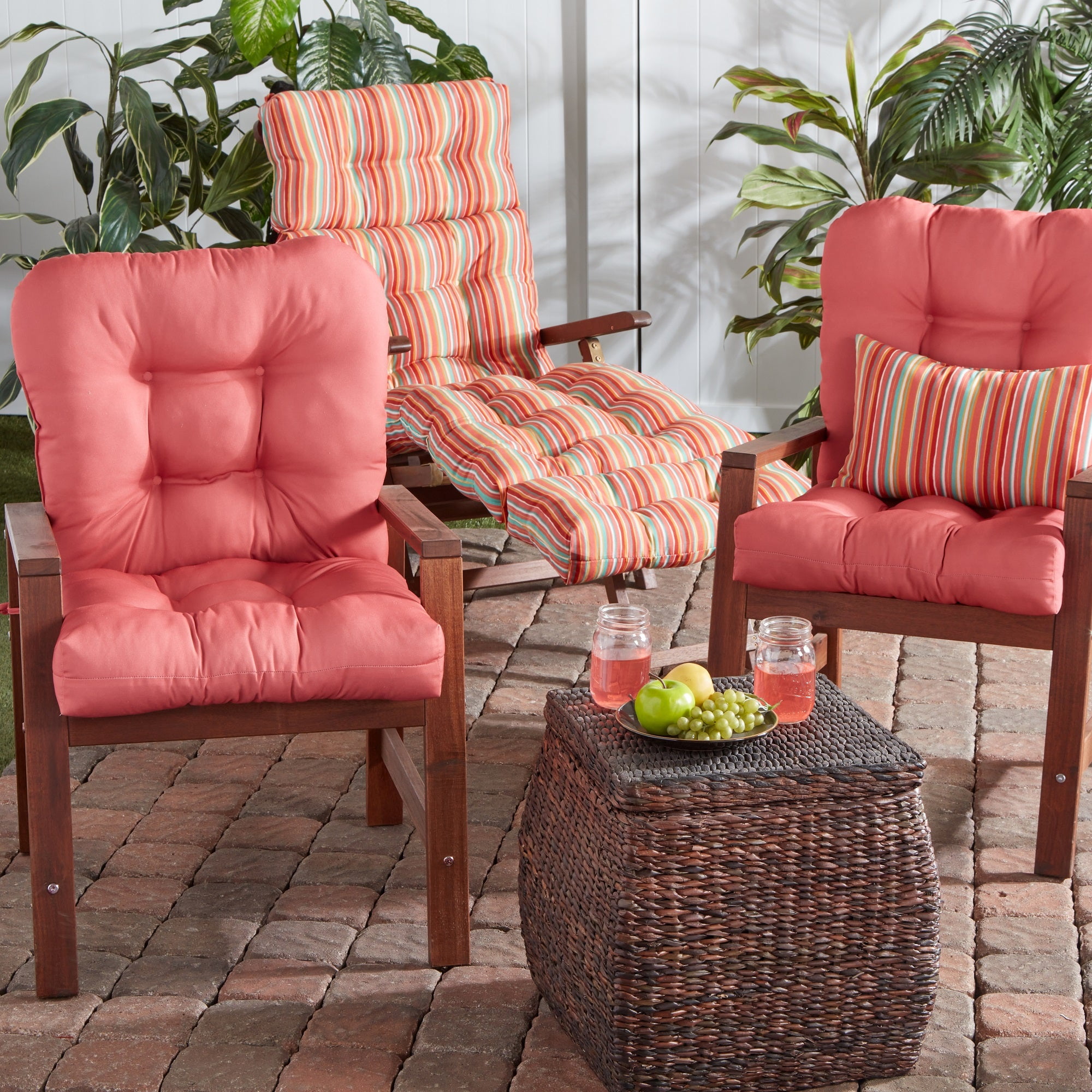 Autumn Leaves Tufted Chair Cushion