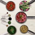 thumbnail image 4 of YBM Home 5-Piece Stainless Steel Stackable Measuring Cups, Measurement Dry or Liquid Ingredients, For Cooking & Baking, Red, 4 of 6