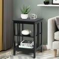 thumbnail image 2 of Topbuy 2PCS 3-tier Side Table Nightstand Sofa End Table Storage Display Shelf Black, 2 of 10