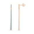 thumbnail image 3 of DGOLD Boucles d'Oreilles Pendantes en Or Rose 10kt Diamant Blanc Rond pour Femmes (1/2 cttw), 3 of 4