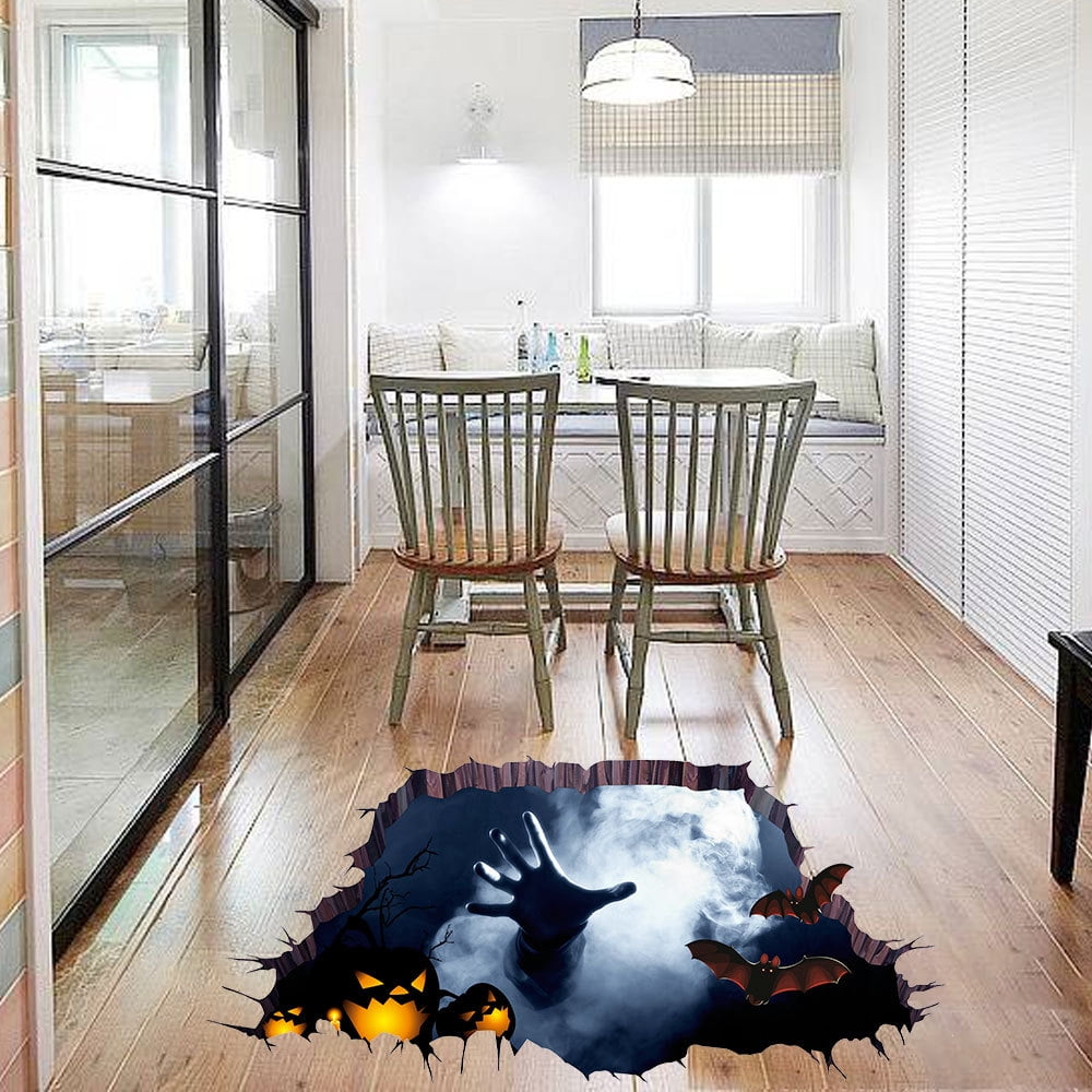 3D Halloween Wall \ Floor Stickers Ghost Horror Bat Spider Pumpkin Wallpaper  Removable DIY Home Decor Decals | Walmart Canada