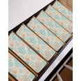 thumbnail image 7 of Stair Treads for Wooden Steps,Coastal Turquoise Peel and Stick Stair Treads with Adhesive,Ocean Coral Starfish Shell Modern Sea Non Slip Indoor Stairs Runner Rugs Mats for Elders Dogs 8"x30" 10PCS, 7 of 7