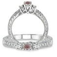 thumbnail image 3 of 1.5 Carat Morganite & Diamond Antique Bridal set on 10k White Gold, 3 of 3