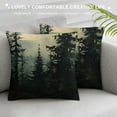 thumbnail image 3 of Leisuo Throw Pillow Cover Blue Winter Watercolor Landscape Pine Forest Mountains Alaska Artistic Pillowcase Home Decor Square Pillow Case Cushion Cover, 3 of 5