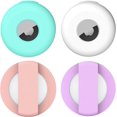 thumbnail image 1 of Juego de 4 fundas protectoras de silicona ZHAOCHENG para collares de perros Compatible con Air tags 2021 Blanco Azul Rosa Morado, 1 of 5