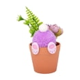 thumbnail image 2 of ABPWLY Easter Bunny Mini Planter Adorable Pot with Tray Easter Decorations for Home Easter Table Decor Spring Home Accents Easter Basket Stuffers Clearance Dorm Room Essentials Canada Days, 2 of 6