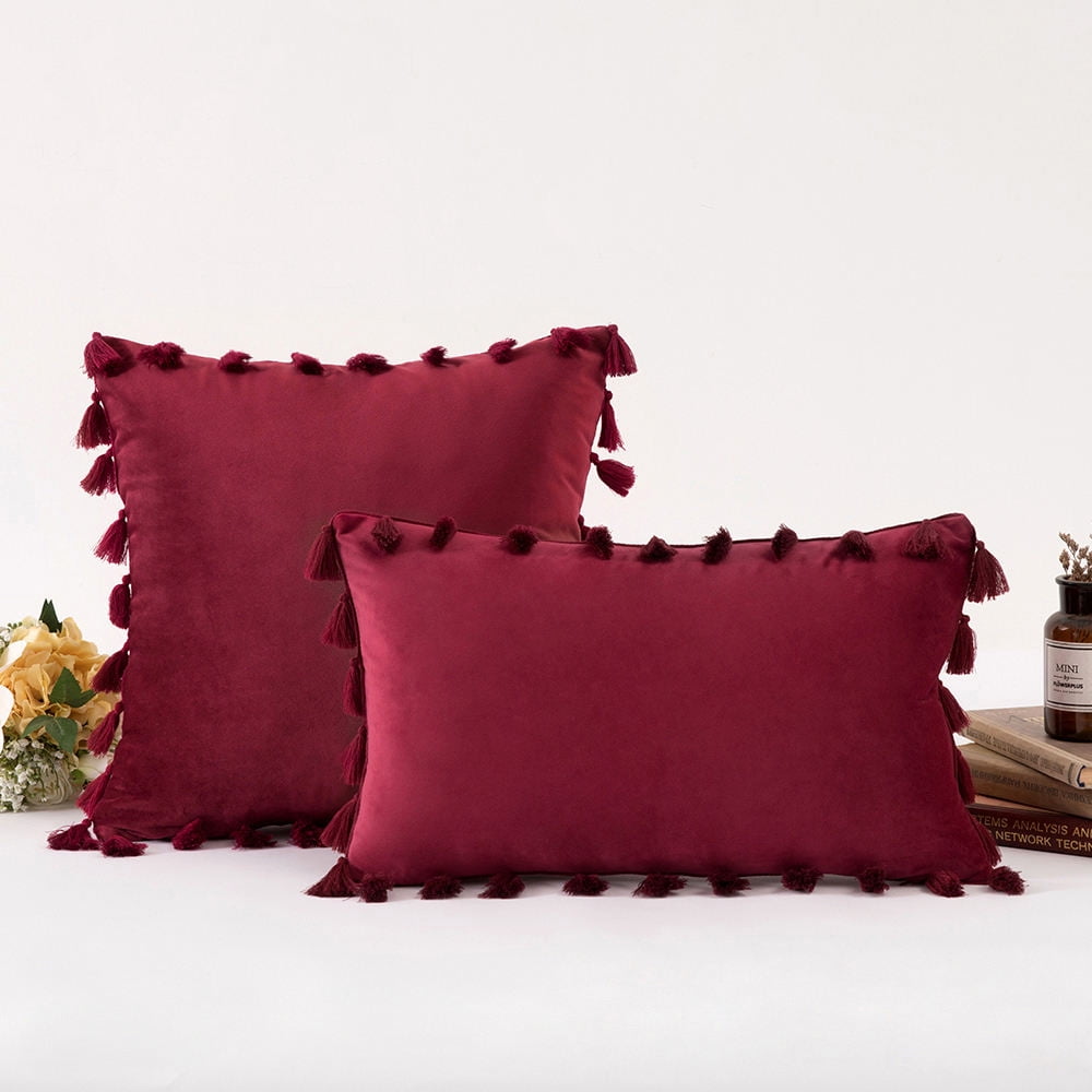 1/2/4Pcs Velvet Square Pillow Cases Throw Cushion Cover Bed Sofa Home Decoration 