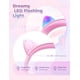 thumbnail image 2 of Auriculares iClever para niños con orejas de gato, LED, se iluminan Meow Donut, 2 of 6