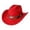 Red, variant on Product Classification Cowboy Hat Unisex British Straight Brim Western Style Headwear for Outdoor Activities and Home Leisure