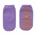 thumbnail image 3 of QLEICOM Socks for Men,Kids Non-Slip Socks with Bottoms Breathable for Toddlers and Infants Solid Color Ankle Socks Fashion for Indoor Yoga Play Purple, 3 of 6