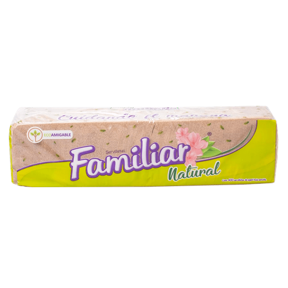 Servilleta Desechable de Papel Biodegradable Familiar Color Kraft / Caja 12 piezas 400 hojas Convertipap Servilleta de papel biodegradable