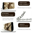 thumbnail image 5 of TSOVTHRID Womens Clutch Purses Floral Leopard Tiger Pattern Ladies Party Handbag Dressy Evening Envelope Bag for Formal Wedding Cocktail Prom with Detachable Chain, Beige, 5 of 7