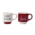 thumbnail image 1 of Holiday Time Two-Tone Wax Resist Saying Ceramic Mug Set, 14.5 oz, 2 Piece, 1 of 10