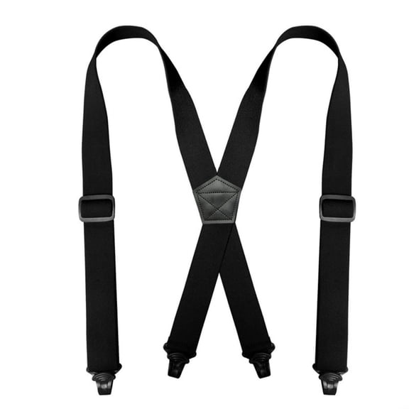 Black Suspenders For Men With Not Buzz Clip 1.5 Inch Wide