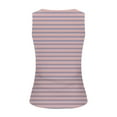 thumbnail image 5 of Homenesgenics Tank Tops for Women under $5 Women's Tank Summer Sleeveless Round-Neck Slim Fitted Blouse Side Ruched Basic Stripe Printed Tees Shirts Pink S, 5 of 5