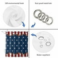 thumbnail image 5 of Country Star Farm Waterproof Fabric Shower Curtain,Red Blue Patriots Stripe American Flag Waterproof Fabric Shower Curtain for Bathroom Curtains Bathtubs Shower Curtains with 12 Hooks Small 36x72in, 5 of 8