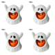thumbnail image 1 of 12 Velas LED Sin Llama Con Fantasma Halloween para () Blanco, 1 of 4