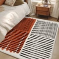 thumbnail image 4 of Area Rugs 2.7'x5', Brown Striped Carpet for Living Room Bedroom Dining Room, Farmhouse Stripes Modern Abstract Art Throw Kitchen Rugs Non Slip Washable Rectangle Indoor Outdoor Rugs, 4 of 8