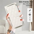thumbnail image 4 of YEYKX Wallet Case for iPhone 11 Pro 5.8inch with Wrist/Shoulder Strap, 9 Card Slots Zipper Purse Luxury Leather Stand Checkered Cell Phone Cover,White,For iPhone 11 Pro, 4 of 10