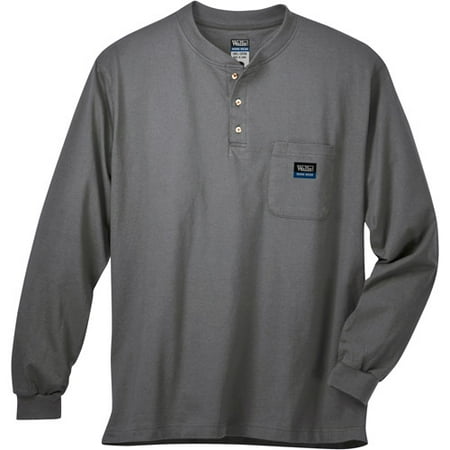 Walls - Big Men's Heavyweight Long Sleeve Henley Tee, Size 2XL
